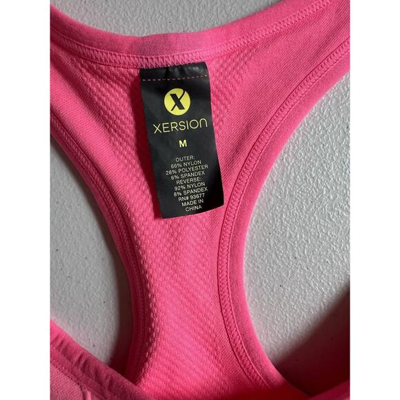 Xersion Reversible Sports Bra Neon Pink Medium - Picture 4 of 6